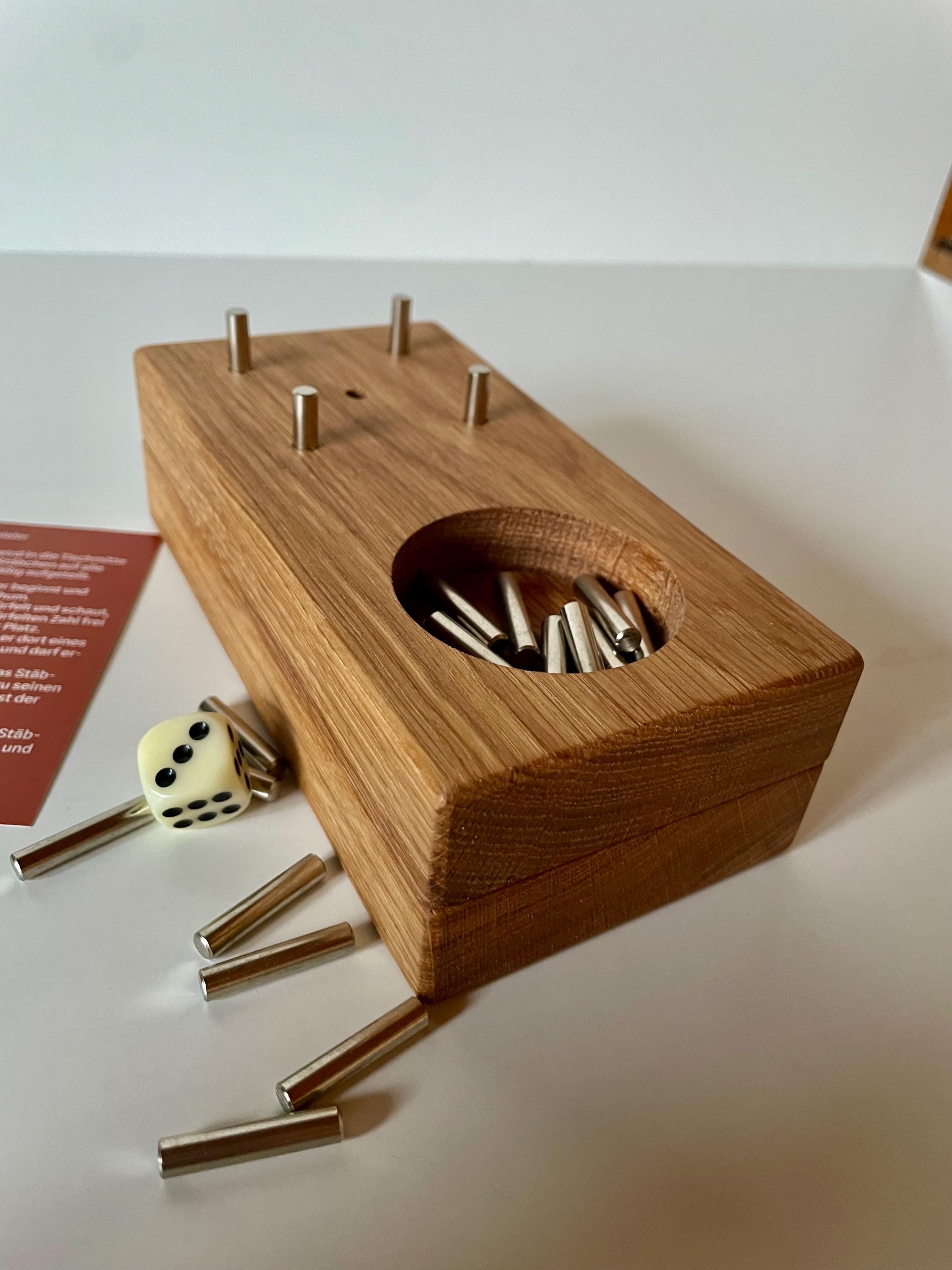 Freiwurf 6 Würfelspiel aus Eiche - Holzatelier TheobaldHolzatelier TheobaldMit Deckel