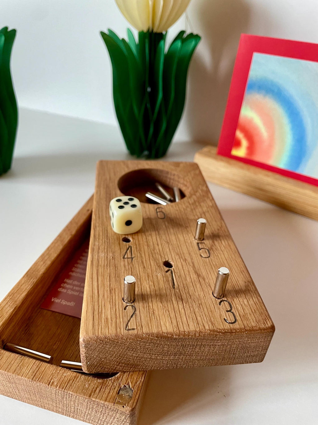 Freiwurf 6  Würfelspiel aus Eiche