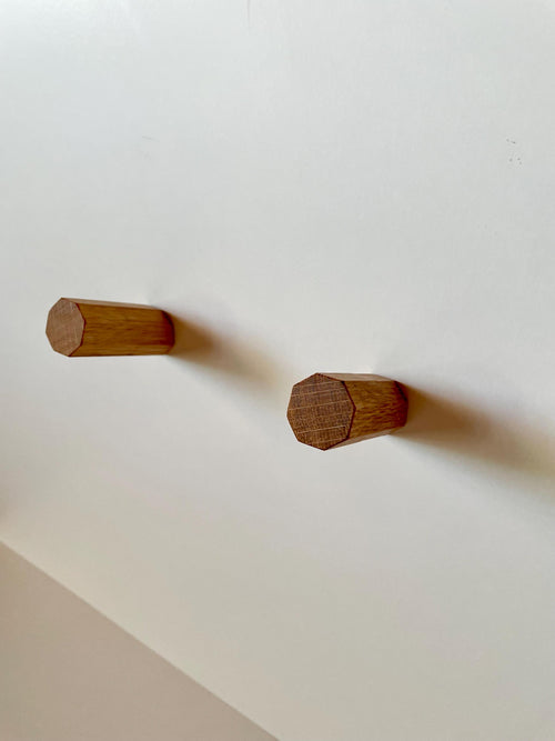 Wandhaken Eiche in Achteckform - Holzatelier TheobaldHolzatelier Theobald