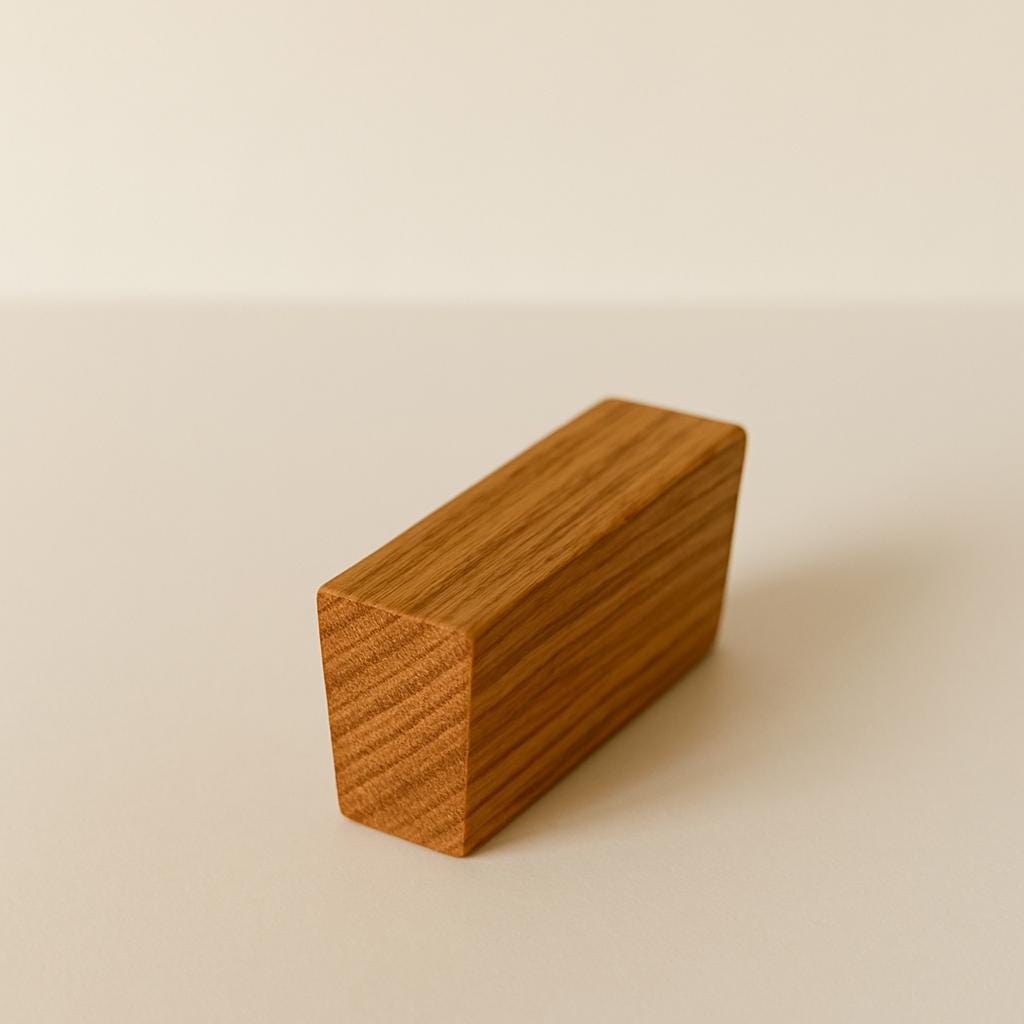 Möbelknopf Eiche in Trapezform