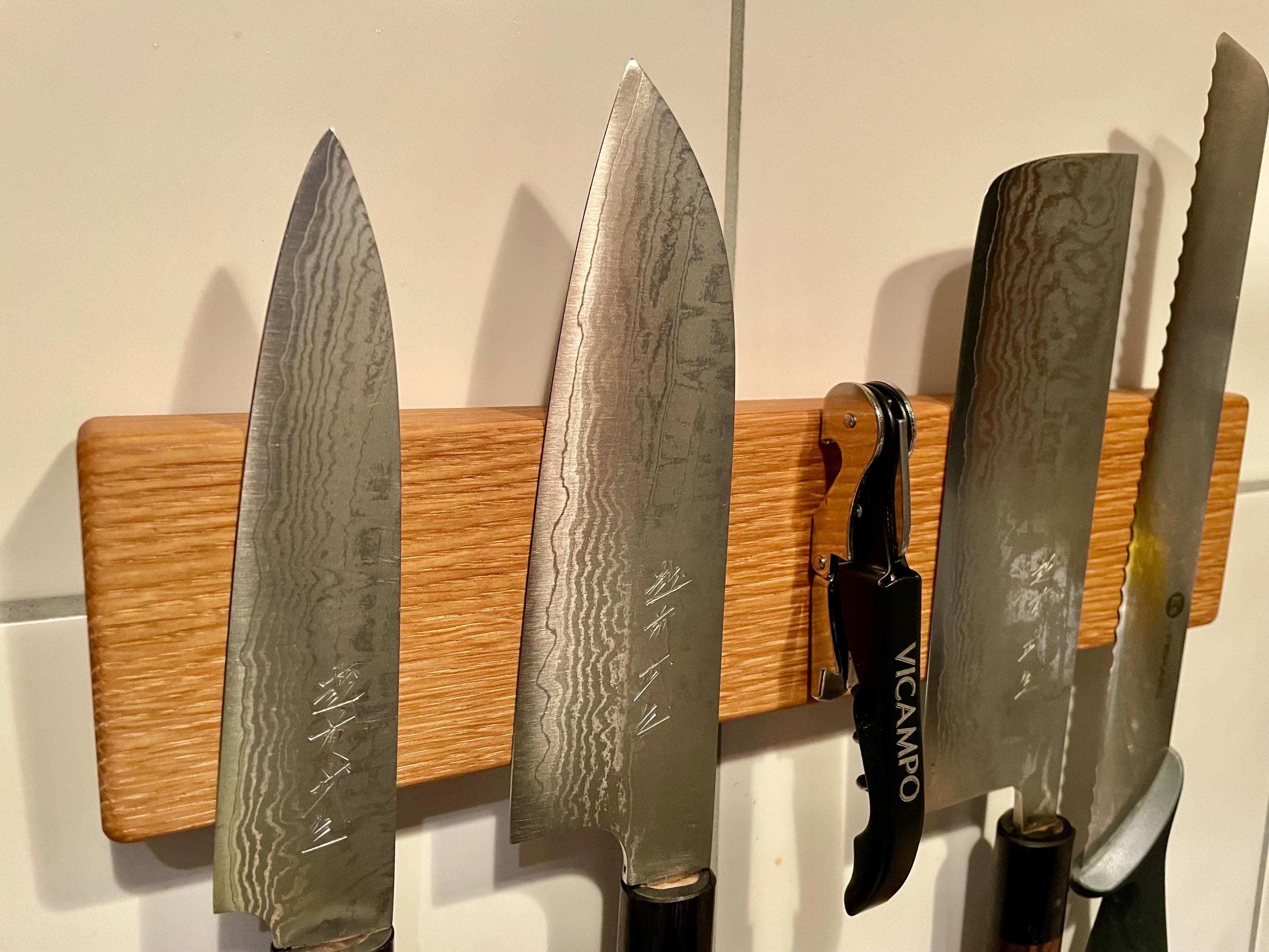 Magnetische Messerleiste aus Eiche – Stilvolles Küchenaccessoire aus Echtholz - Holzatelier TheobaldHolzatelier Theobald200mm