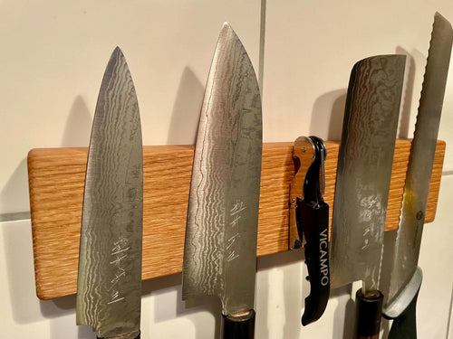 Magnetische Messerleiste aus Eiche – Stilvolles Küchenaccessoire aus Echtholz - Holzatelier TheobaldHolzatelier Theobald200mm