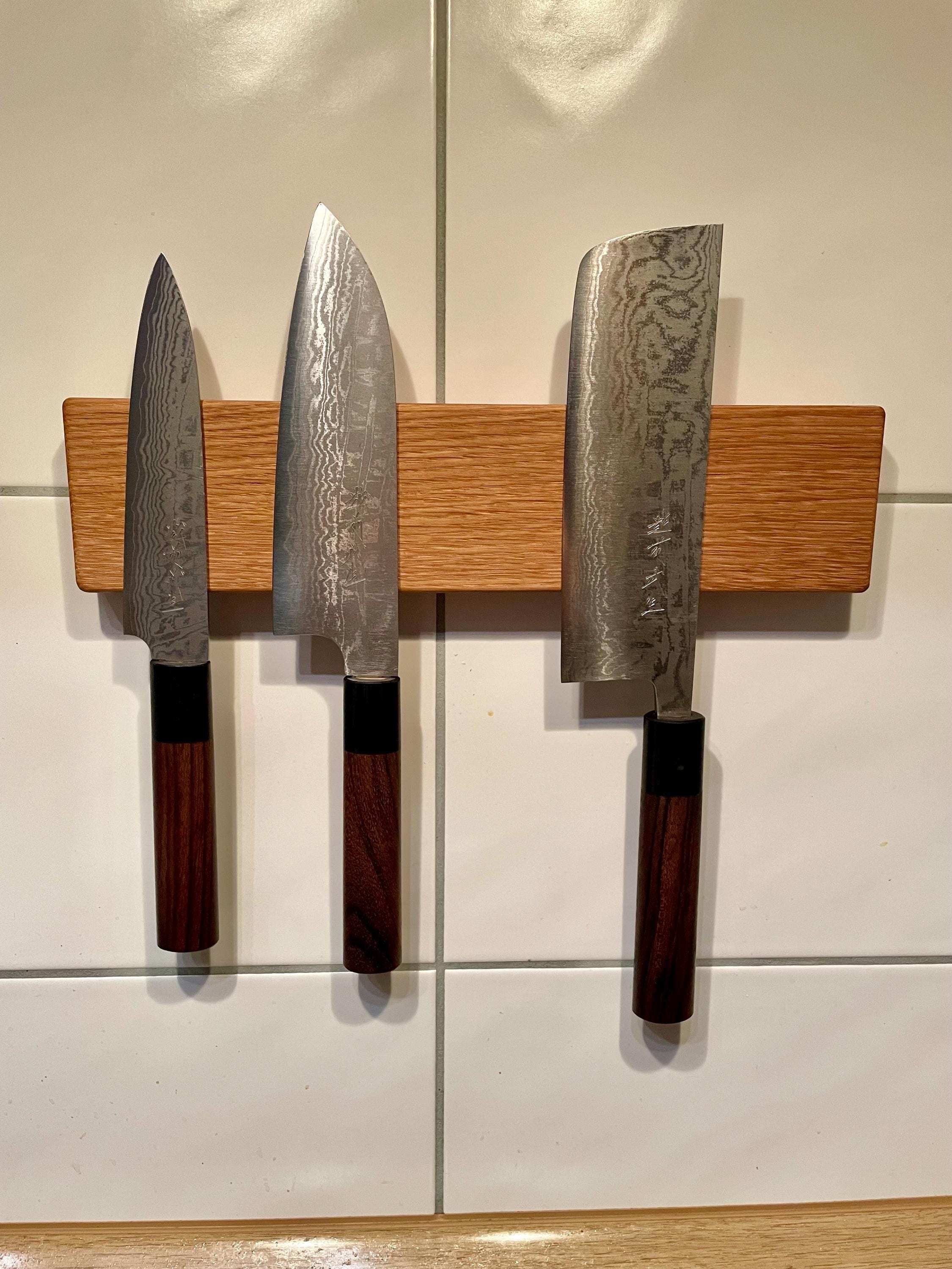 Magnetische Messerleiste aus Eiche – Stilvolles Küchenaccessoire aus Echtholz - Holzatelier TheobaldHolzatelier Theobald200mm