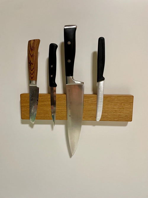 Magnetische Messerleiste aus Eiche – Stilvolles Küchenaccessoire aus Echtholz - Holzatelier TheobaldHolzatelier Theobald200mm