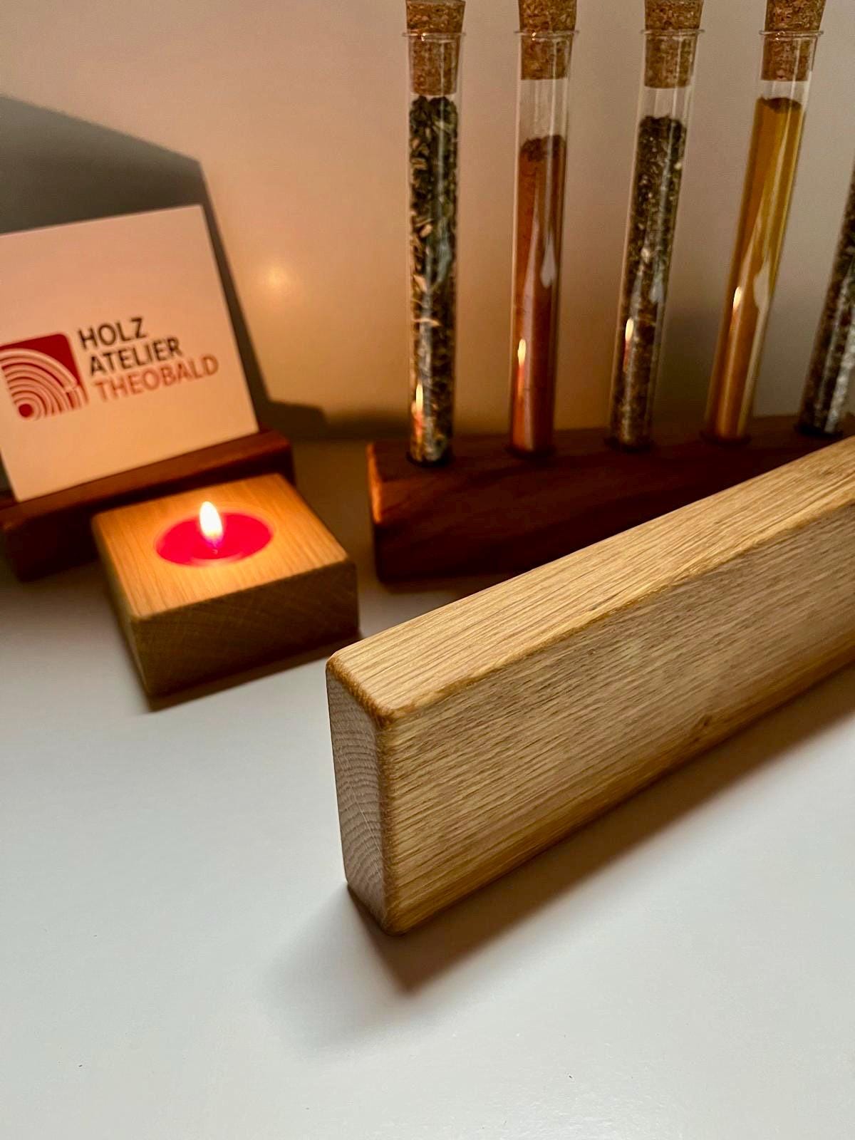 Magnetische Messerleiste aus Eiche – Stilvolles Küchenaccessoire aus Echtholz - Holzatelier TheobaldHolzatelier Theobald200mm