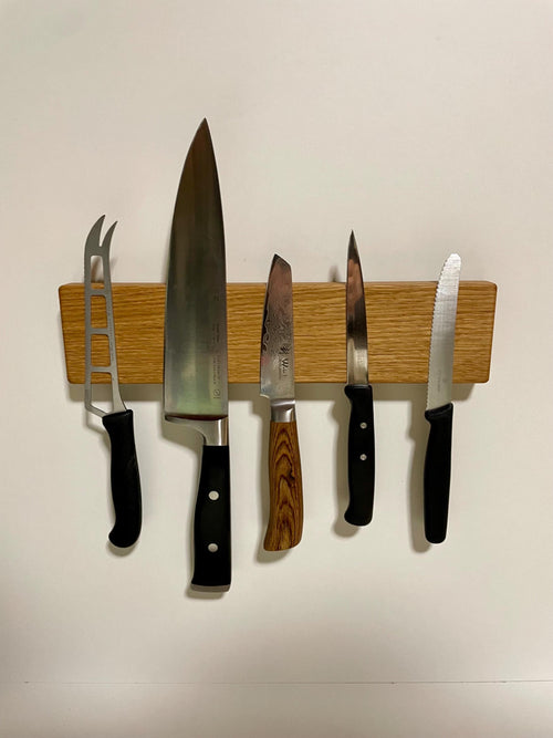 Magnetische Messerleiste aus Eiche – Stilvolles Küchenaccessoire aus Echtholz - Holzatelier TheobaldHolzatelier Theobald200mm
