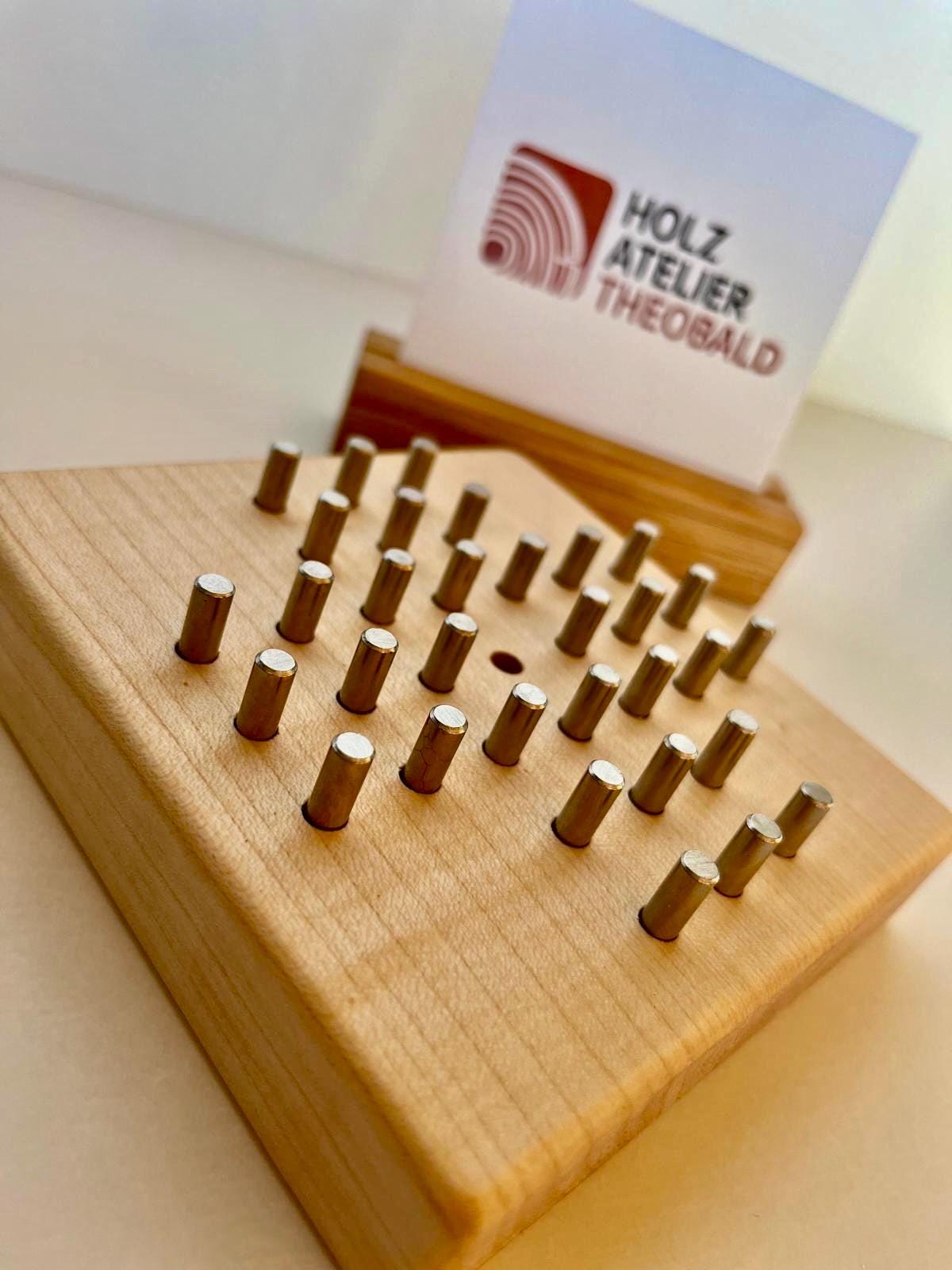 Solitär Spiel Eiche oder Ahorn - Holzatelier TheobaldHolzatelier TheobaldEiche mit Baumkante