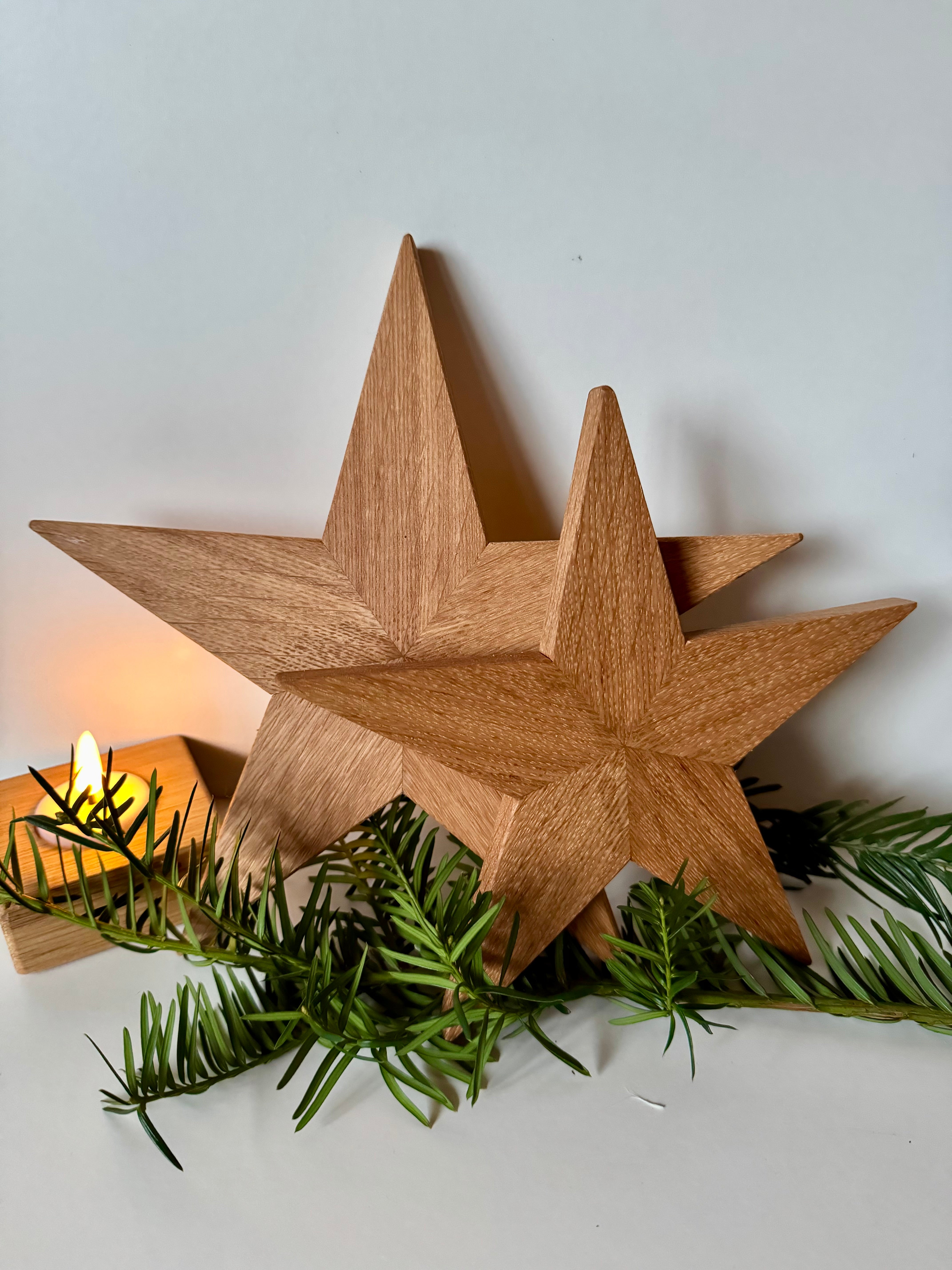 Holzsterne aus Eiche - Holzatelier TheobaldHolzatelier TheobaldKlein (175mm) Geölt