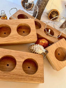 Teelichthalter aus Eiche - Holzatelier TheobaldHolzatelier Theobald180mm, für 3 Kerzen