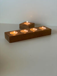 Oak tealight holder