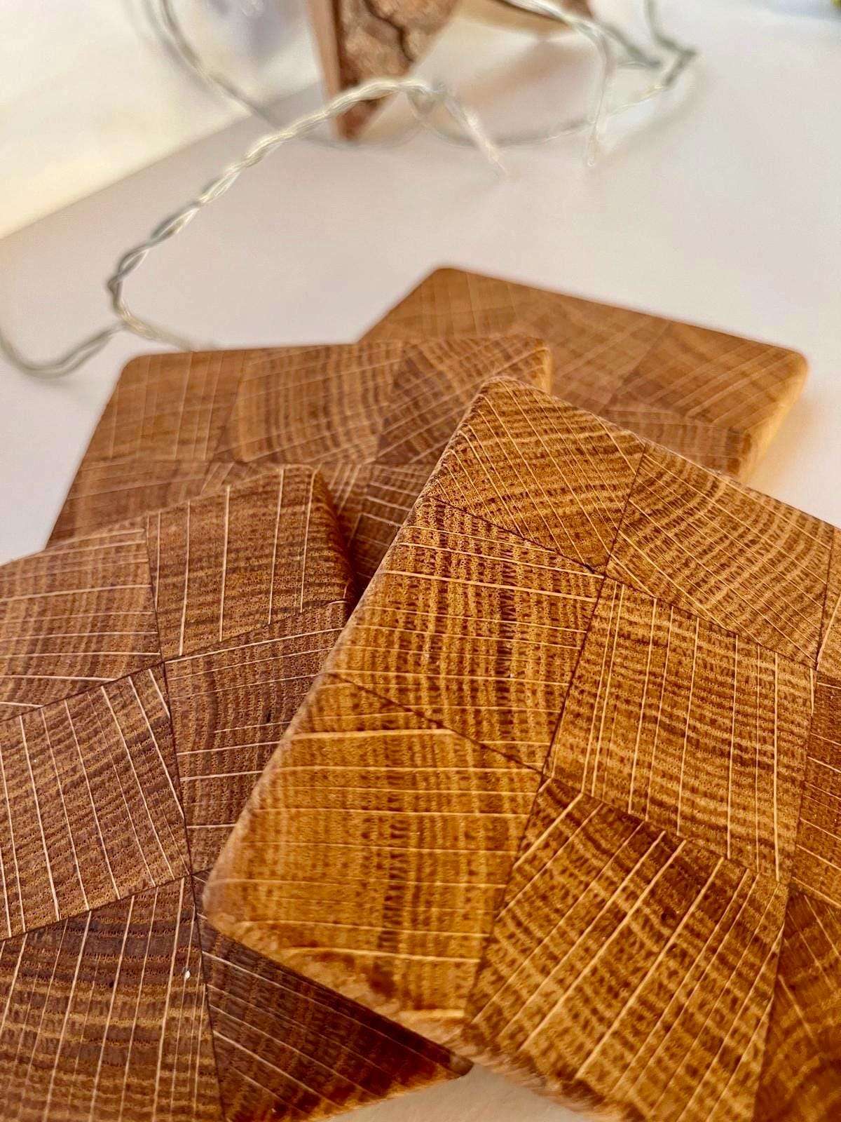 Untersetzer aus Eiche Hirnholz – handgefertigt & stilvoll - Holzatelier TheobaldHolzatelier Theobald1 Untersetzer
