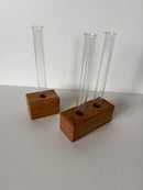Florablock Vase Eiche mit Reagenzglas - Holzatelier TheobaldHolzatelier Theobald1 Reagenzglas
