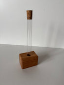 Florablock Vase Eiche mit Reagenzglas - Holzatelier TheobaldHolzatelier Theobald1 Reagenzglas