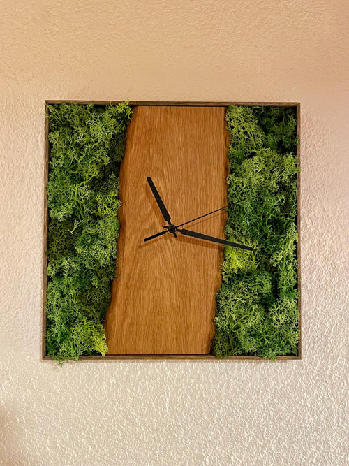 Wanduhr Moos & Eiche - Holzatelier TheobaldHolzatelier Theobald