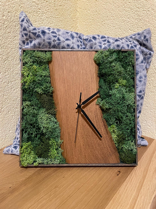 Wanduhr Moos & Eiche - Holzatelier TheobaldHolzatelier Theobald