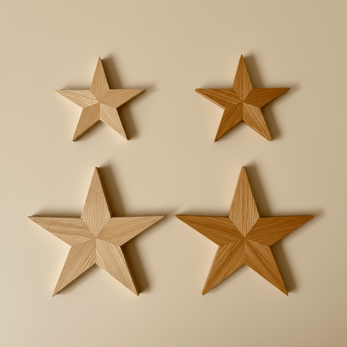 Holzsterne aus Eiche handgemacht - Holzatelier TheobaldHolzatelier TheobaldKlein (175mm) Natur