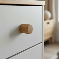 Möbelgriffe aus Eiche achteckig groß