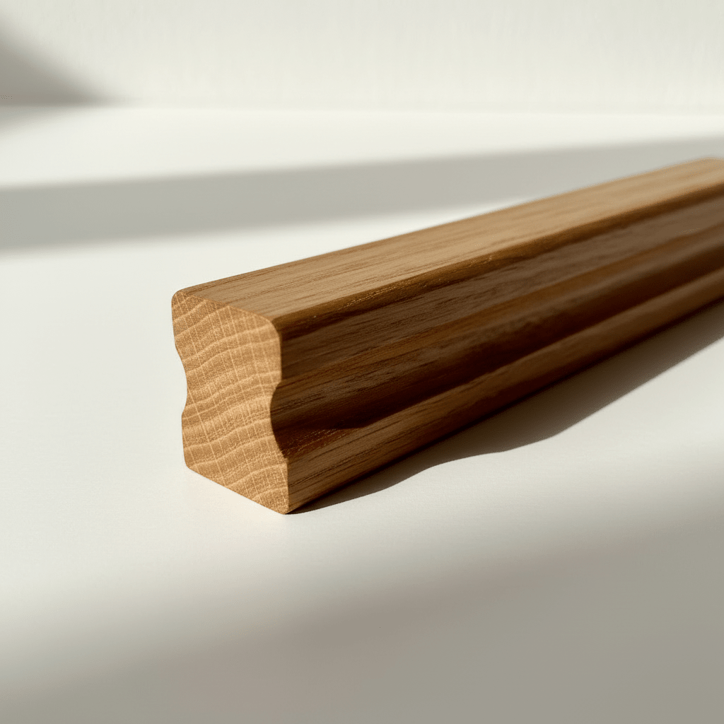 Möbelgriff Eiche in Muldenform